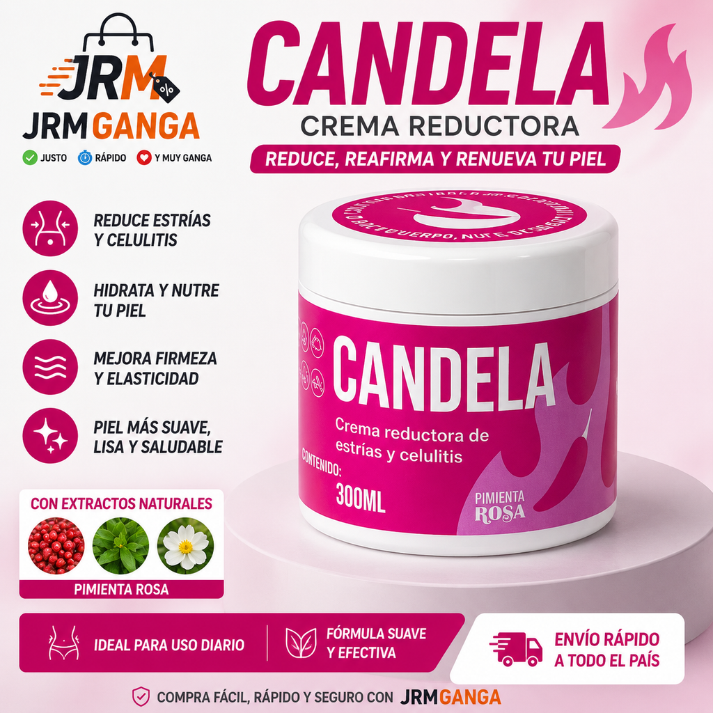 CANDELA – Crema Reductora de Estrías y Celulitis (300 ml)